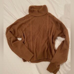 Cozy Brown Turtleneck Sweater size medium